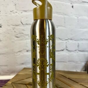 Starbucks Coffee 24oz Metal Water Bottle 2008 Deer Silver tone Cold‎ Container